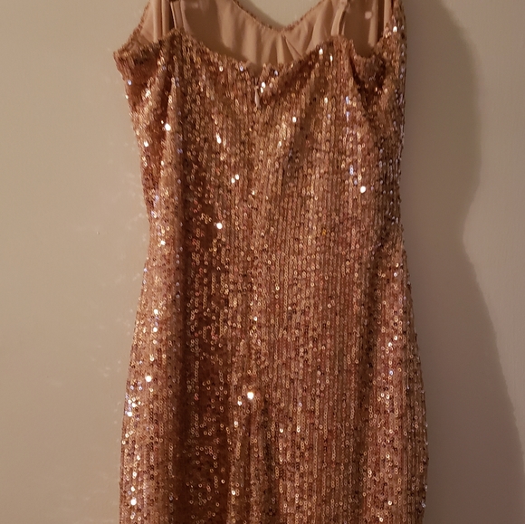 Fringed Sequin Rouched Dress NWOT M and S - Picture 2 of 4